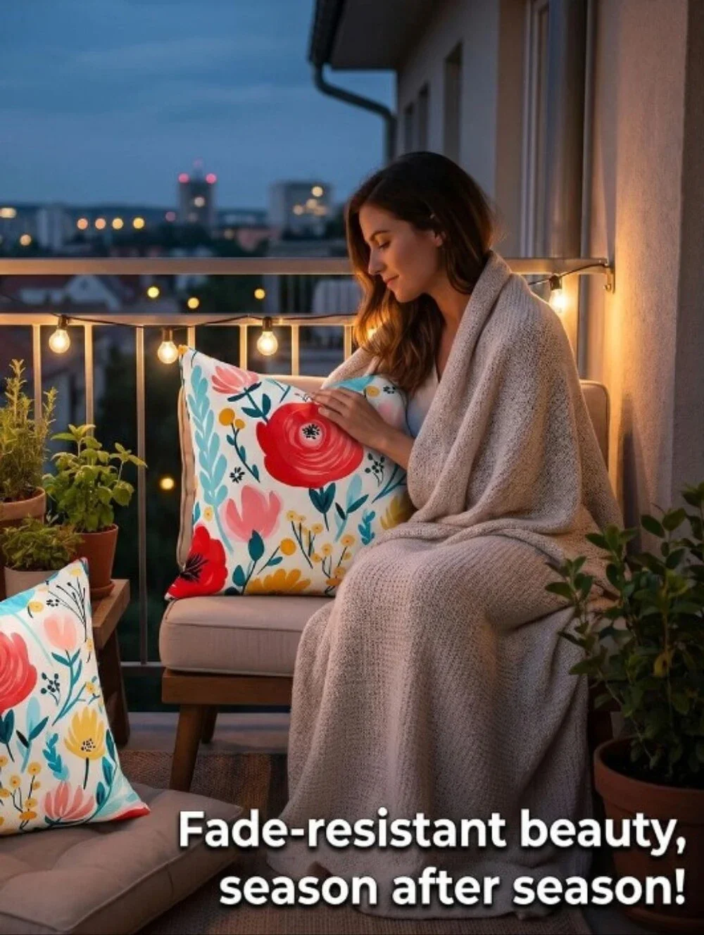 NEW! Vibrant Floral Indoor/Outdoor Pillow Covers Set Of 2